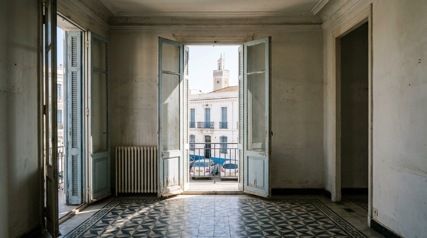 Appartement ancien à louer à Alger avec carreaux de ciment