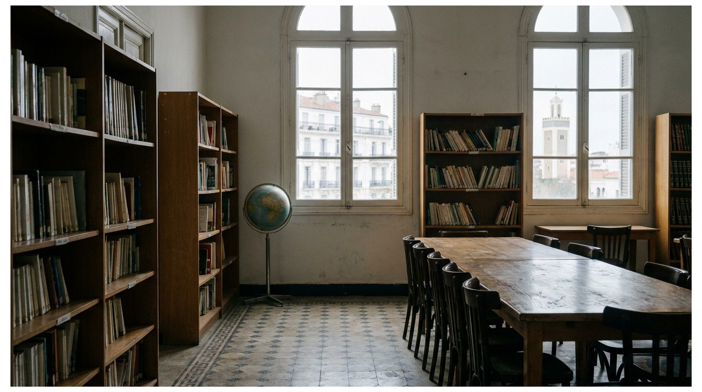 Bibliothèque d'une école en Algérie