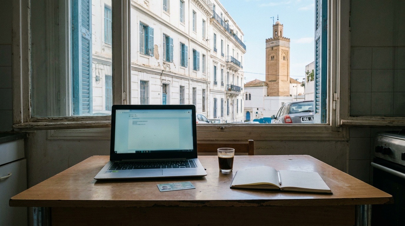 Bureau à domicile pour une inscription en ligne