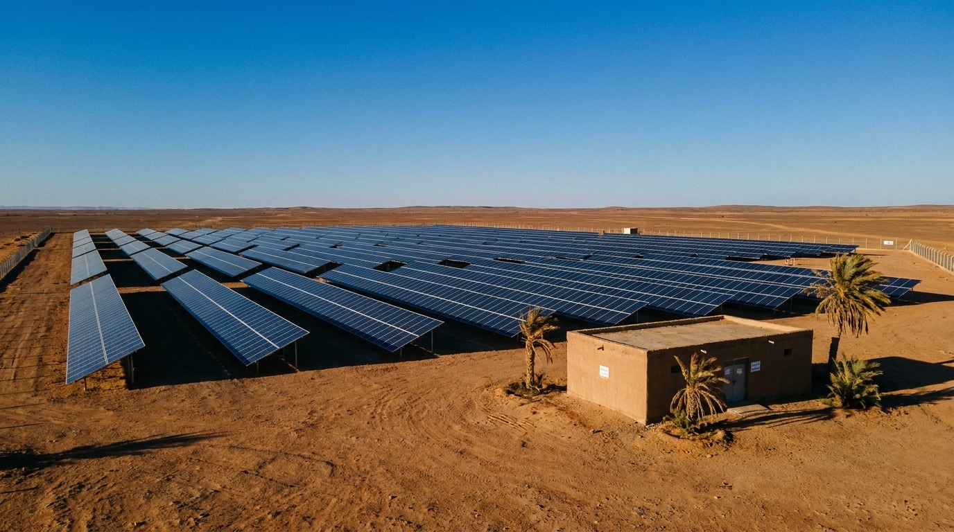 Centrale solaire dans le sud de l'Algérie