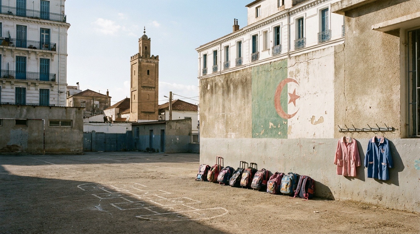 Cour d'école primaire en Algérie