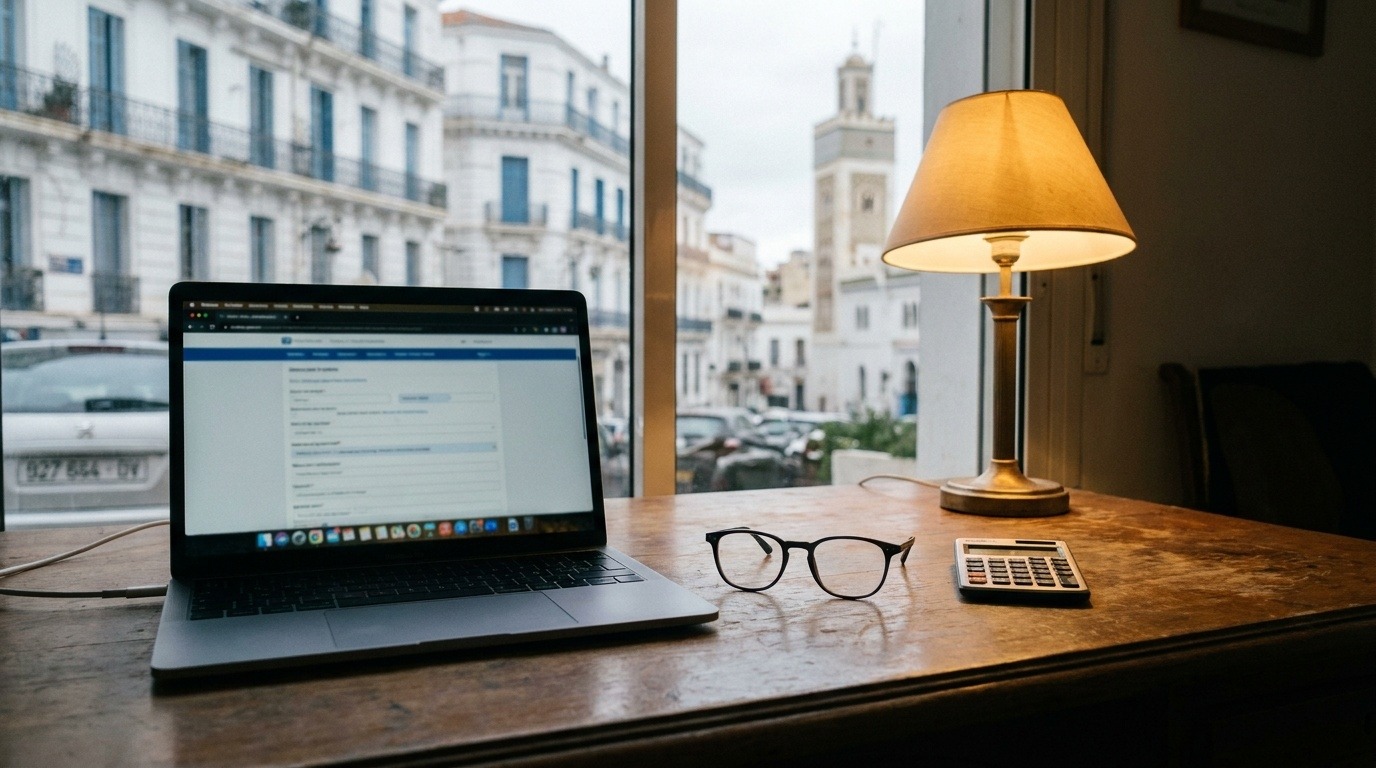 Déclaration fiscale en ligne sur un ordinateur