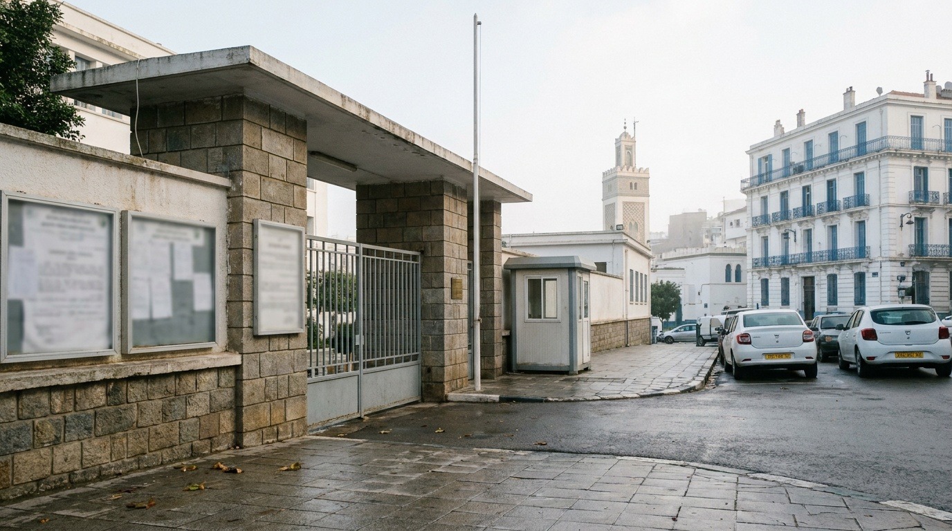 Entrée d'un bâtiment administratif en Algérie