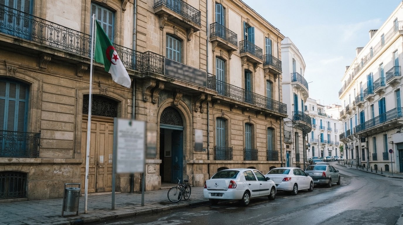 Façade d'un centre des impôts en Algérie