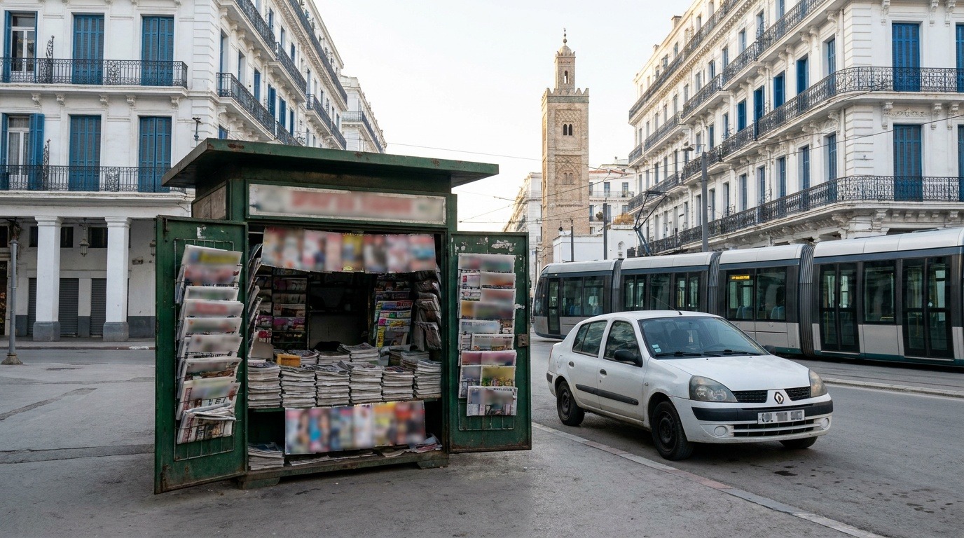 Kiosque à journaux à Alger