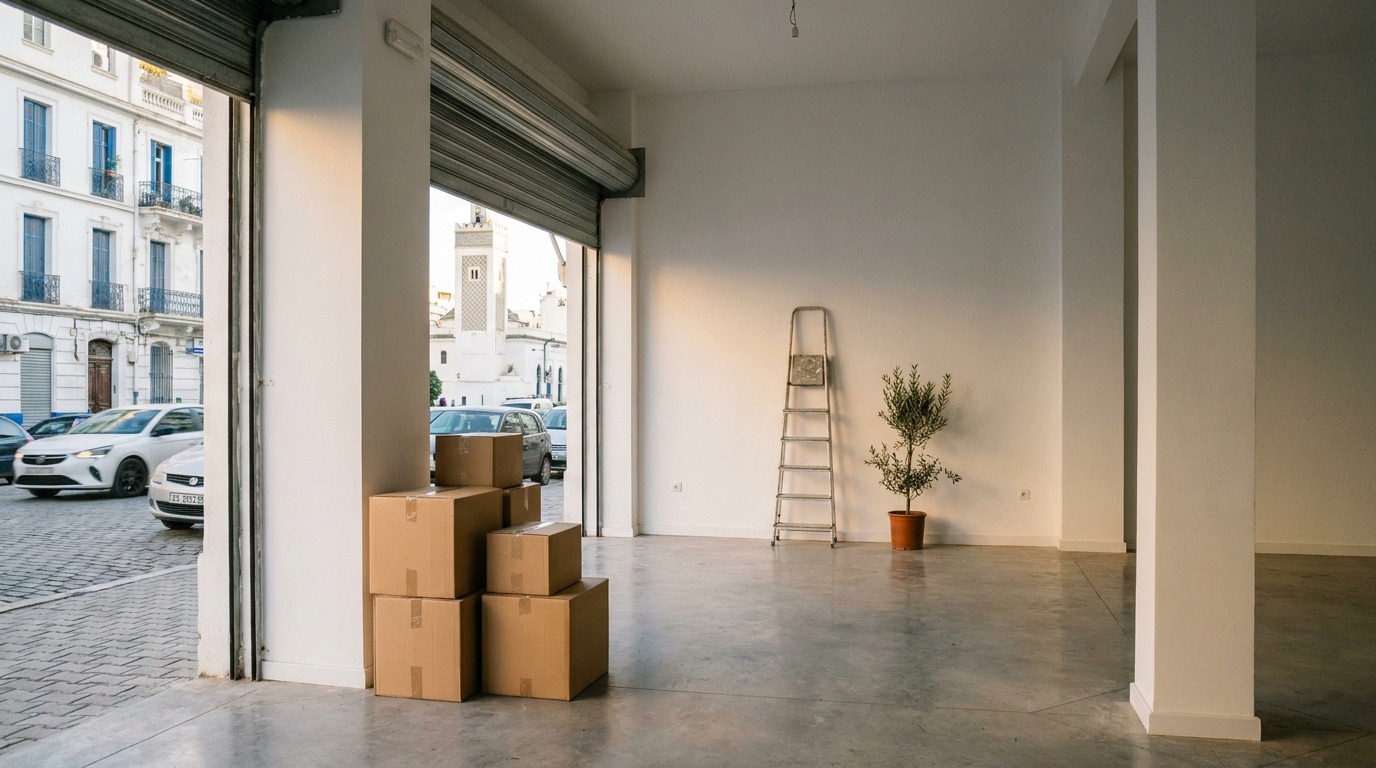 Nouveau local commercial vide prêt à ouvrir en Algérie