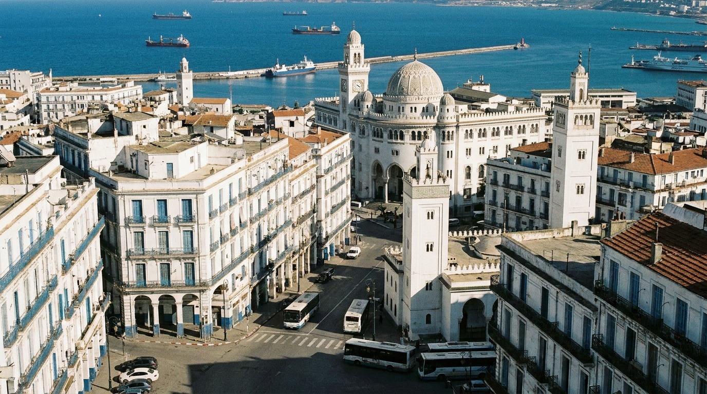 Panorama d'Alger, la baie et la Grande Poste