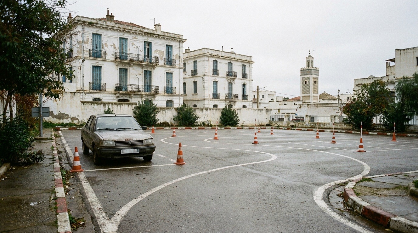 Piste d'examen du permis de conduire