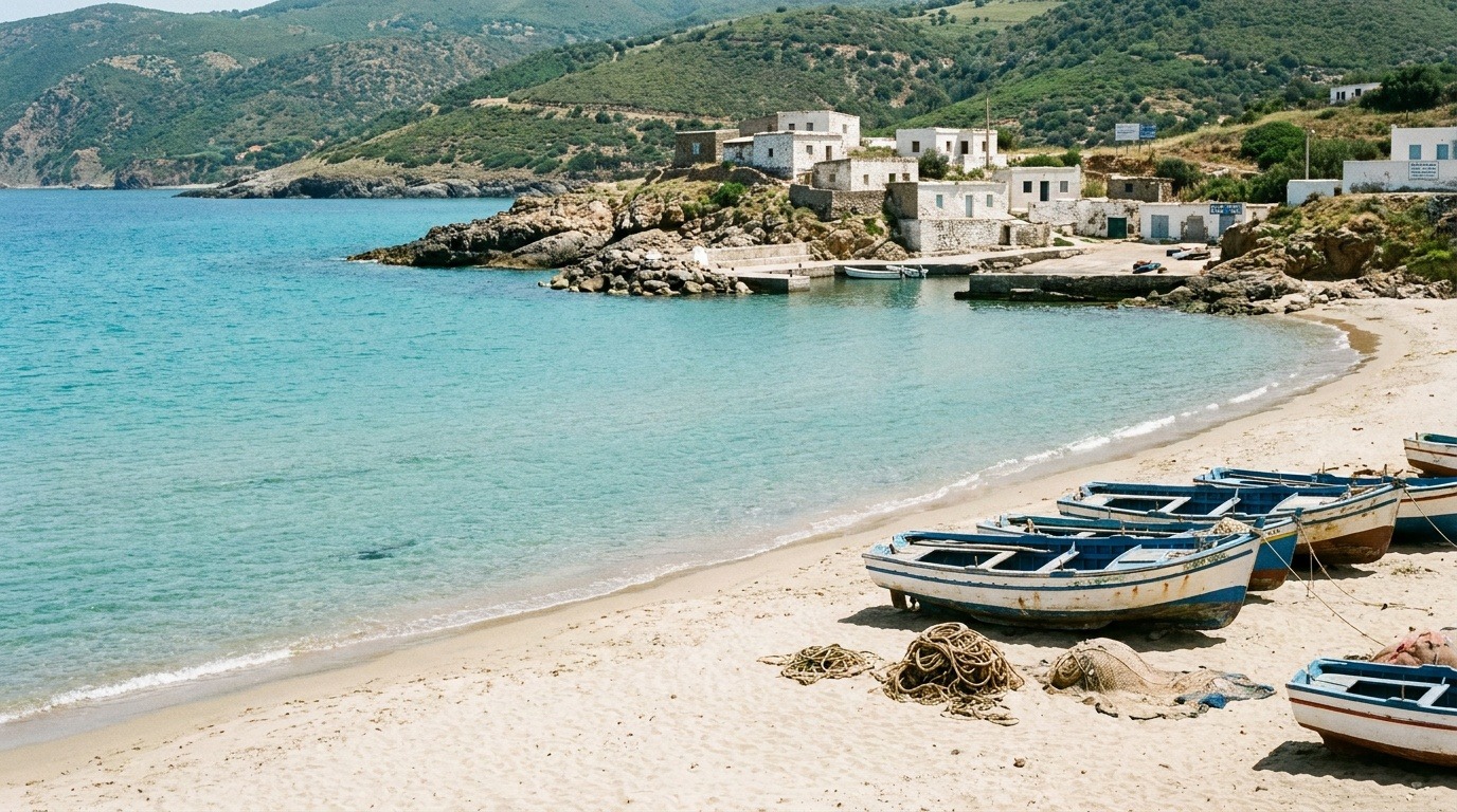 Plage de Tigzirt en Kabylie maritime