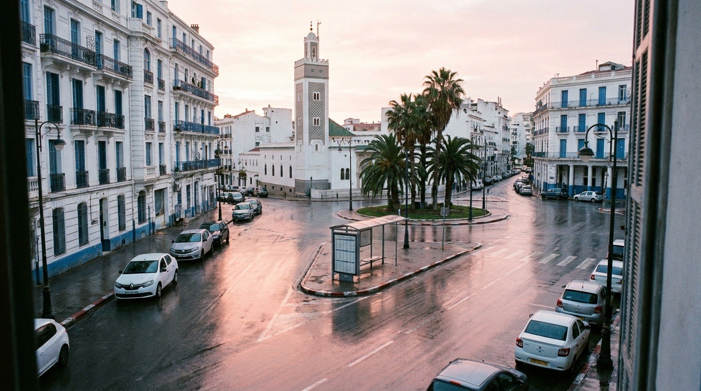 Rond-point d'Alger au petit matin