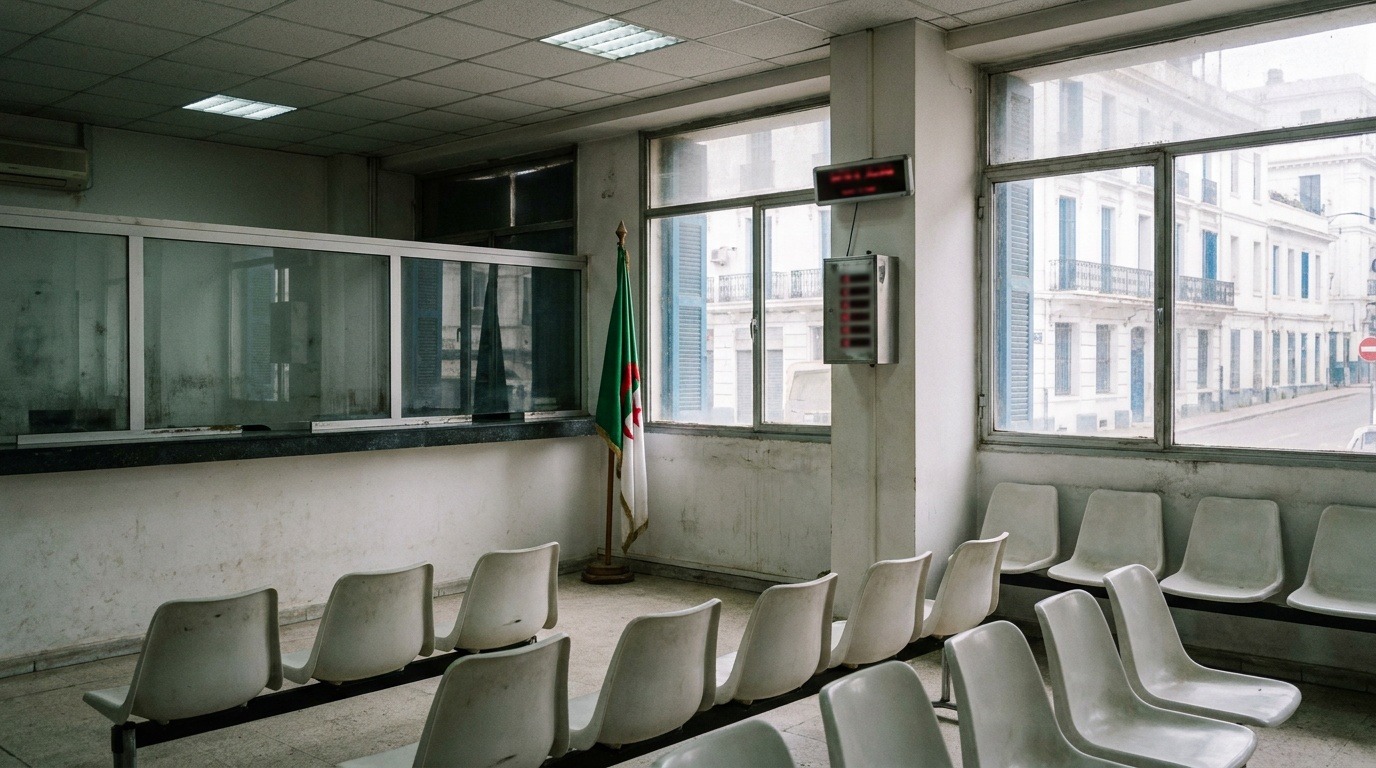 Salle d'attente d'un consulat