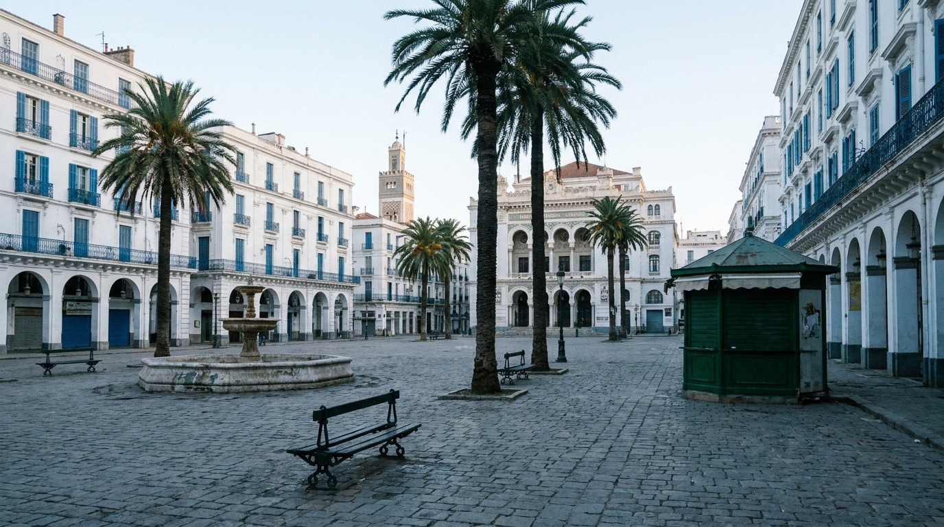 Square Port-Saïd à Alger, place du marché parallèle des devises