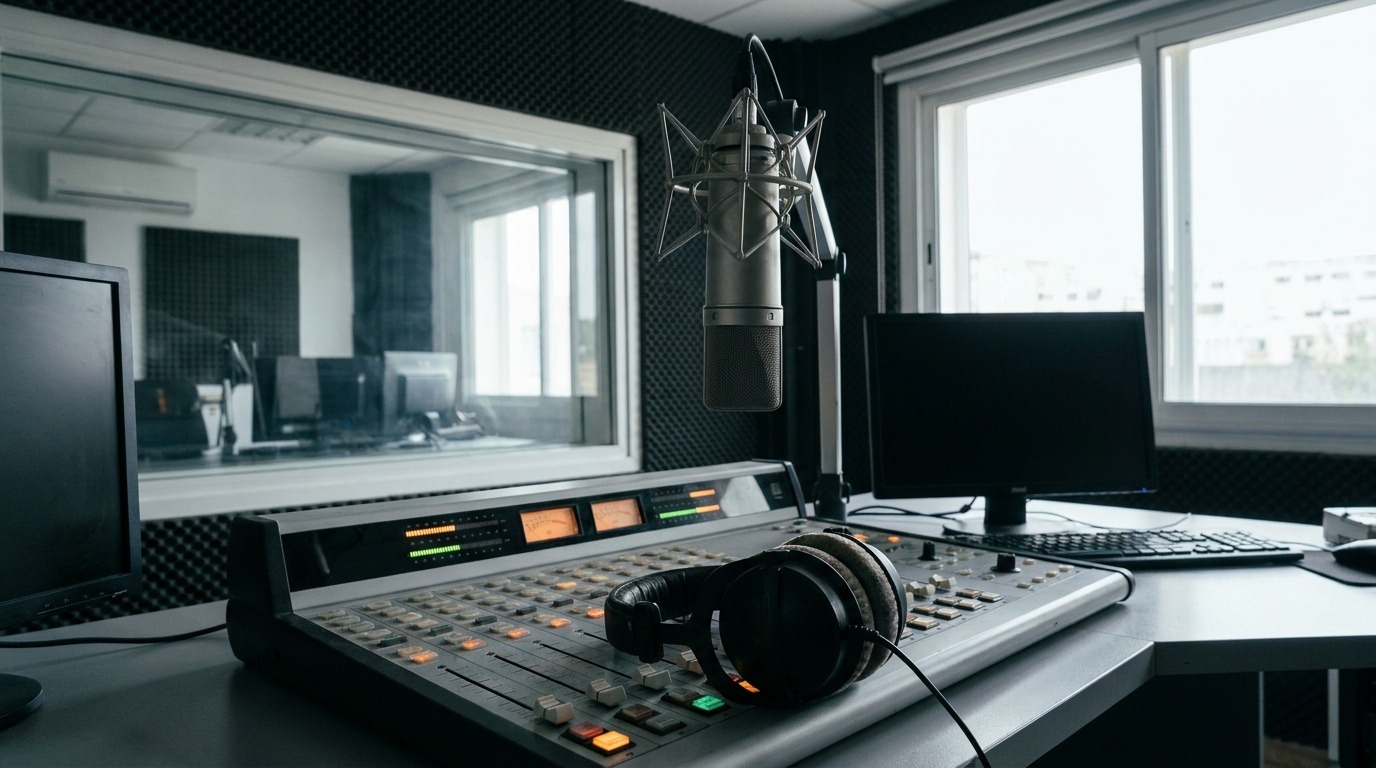 Studio de radio en Algérie