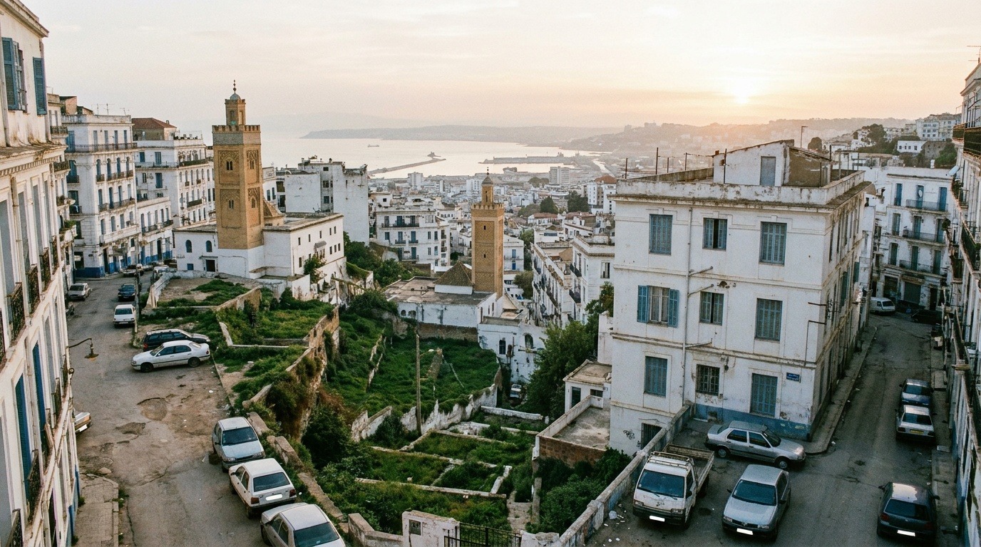Vue sur les quartiers résidentiels d'Alger et la baie